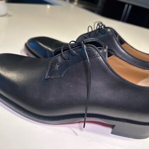Christian Louboutin Black Leather Men's Shoes